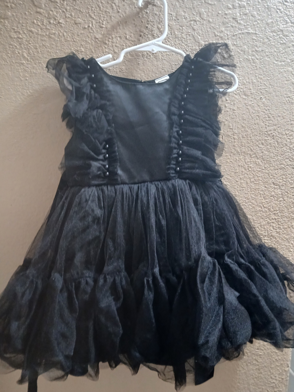 Black Tulle Ruffled Kids Costume Dress
